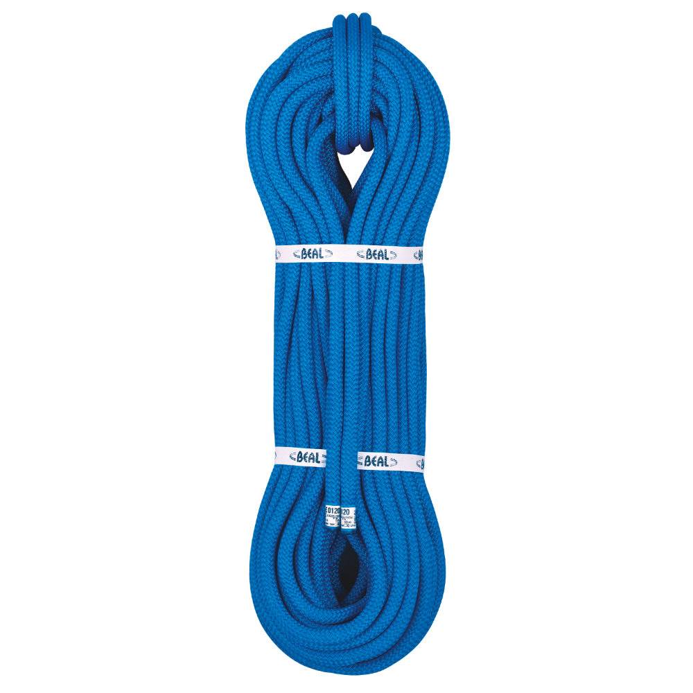 Corde statique INDUSTRIE ø10,5mm longueur 50m bleu avec couture d'extrémité  de BEAL